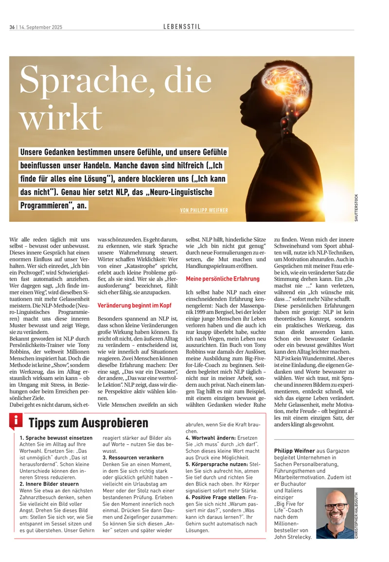 Zett Artikel: NLP und innerer Dialog